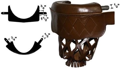 Leather Pool Table Pockets Diamond Shield (Set of 6) - Brown