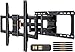 Perlegear UL-Listed Full Motion TV Wall Mount for 42–90 Inch TVs up to 150 lbs, Pre-Assembled TV Mount with Tool-Free Tilt, Swivel, Extension, Max VESA 600 x 400mm, 12″/16″/18″/24″ Wood Studs, PGLF16
