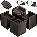 FASONLA Furniture Risers, Solid Natural Wood Risers for 4 Bed Risers, Furniture Risers, Table Risers, Sofa Risers, Chair Risers - Add Height with Non-Slip Recessed Hole to Heavy Furniture (Wood, 0.8")