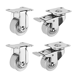 Generic 40mm Stainless Steel Furniture Castor Set