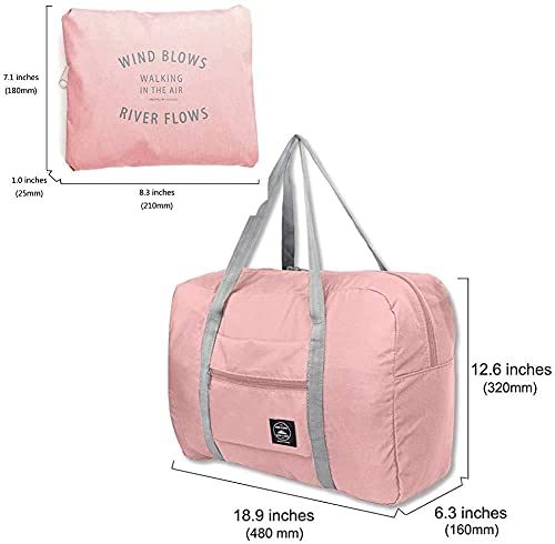 Image of Travel Bags for Luggage Spacious with Pockets Foldable Weekender Zipper Duffle Bag for Travel Stylish Handbag Conveniently Carry on Trolley Bag Waterproof