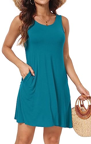 Image of Short /Long Sleeve Women's Cold Shoulder Dress with Pockets Casual Swing T-Shirt Dresses