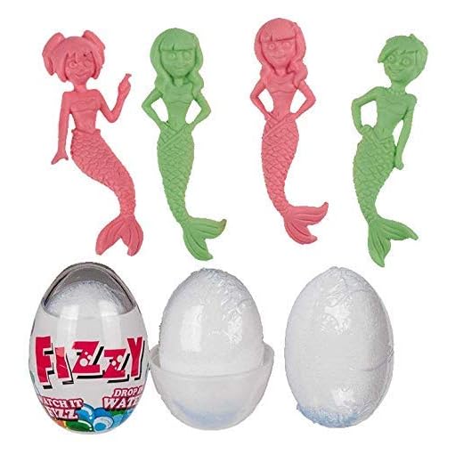 Toyland® 12 x kläckande sjöjungfru i fizzy ägg med bubbeleffekt – partyväska leksaker
