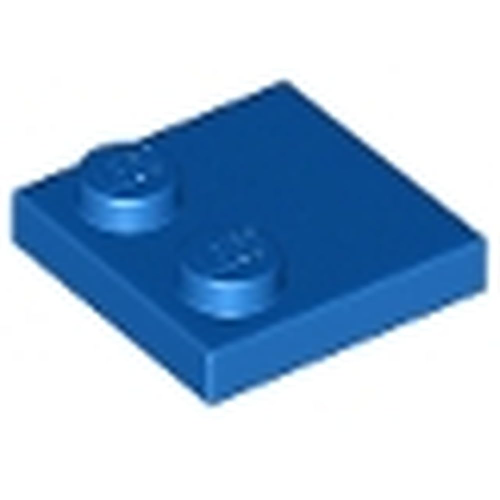 LEGO Tile 2 x 2, Modified with Studs on Edge, Part 33909 (Blue, 10, count) — image 1