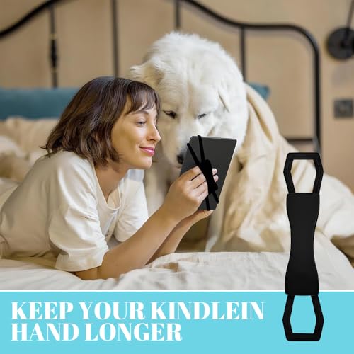BQRKOTM Bequeme Handschlaufe für Kindle und Tablets mit einer Größe von 6-8 Zoll, universal, hochelastisch, für Tablet/Paperwhite/Kobo/Oasis/E-Book/Handy (schwarz)