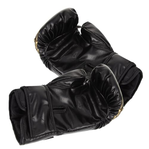 Guantes de boxeo de PU transpirables POPETPOP negros para un sparring cómodo y seguro