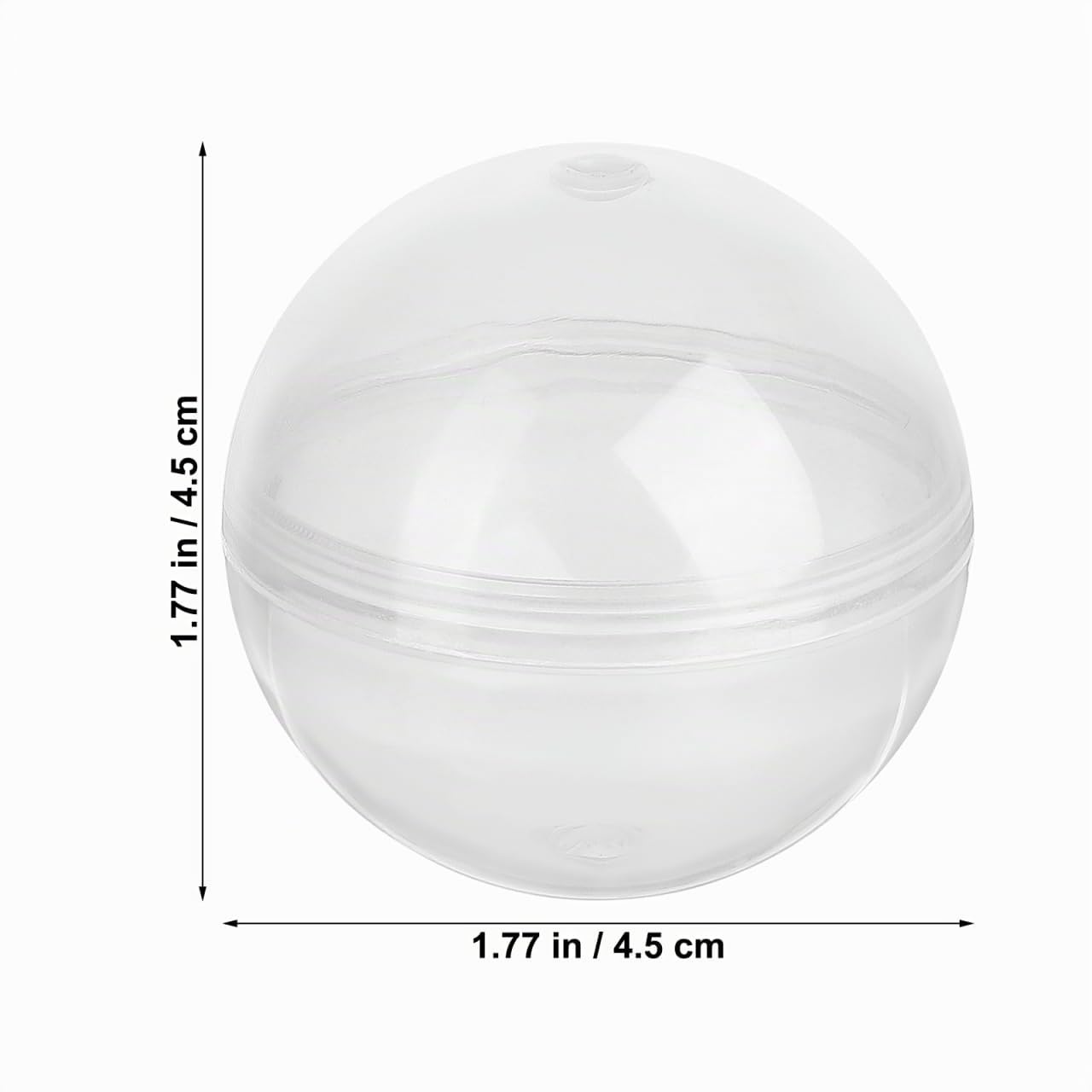 HOMSFOU Sfere della lotteria in plastica cava bingo 50 pezzi 45 mm sfere trasparenti tombola rotonde distributori automatici palline da gioco puntelli per feste