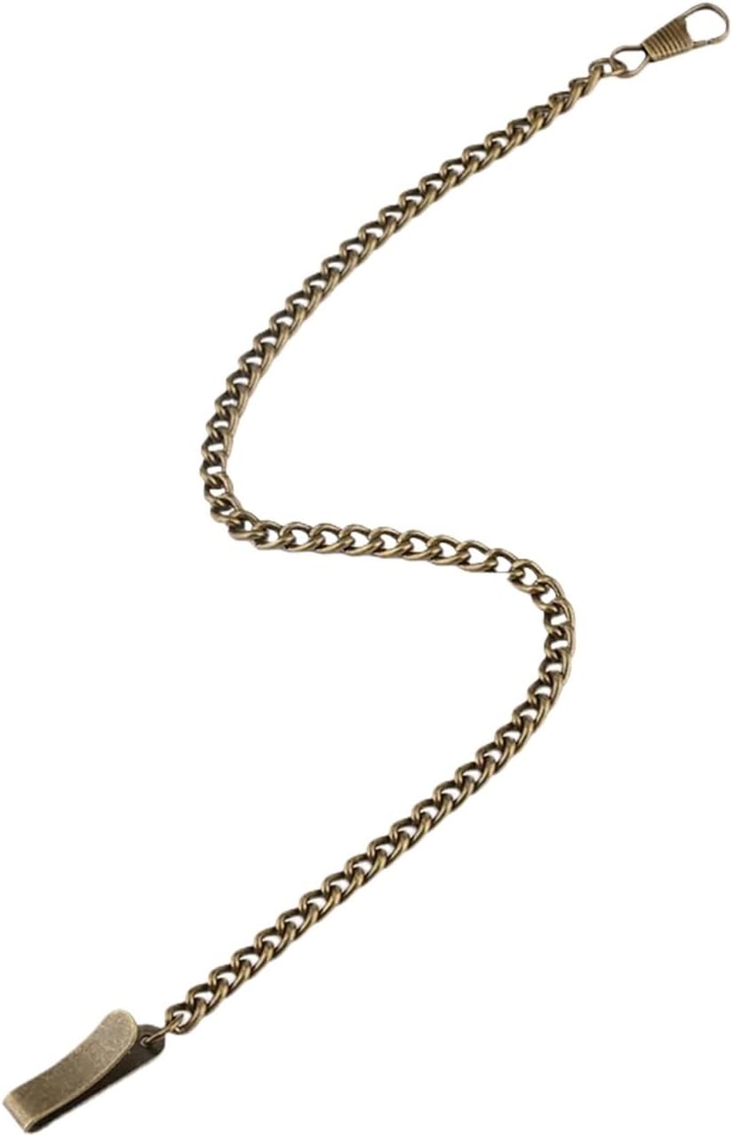 Pocket Watch Chain 5pcs Slice Buckle Pocket Chain Bronze/Black/Gold/Silver Alloy Watches Chains Replacement 30cm Length