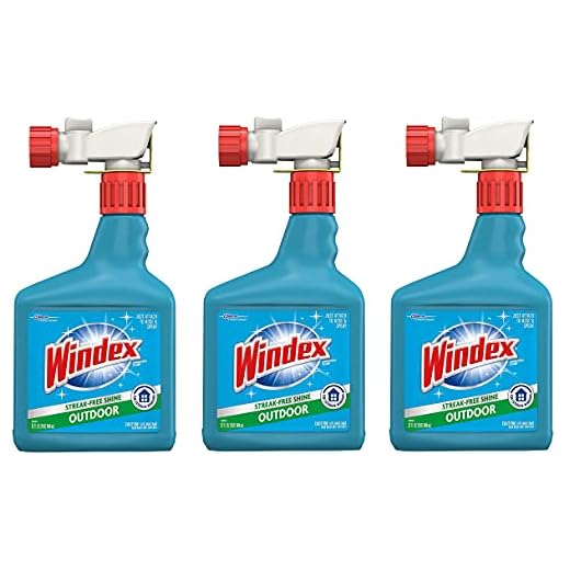 Windex mnh Outdoor Glass & Patio Cleaner, 3 Pack of 32 oz