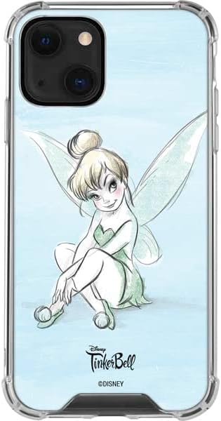 Skinit Clear Phone Case Compatible with iPhone 14 - Officially Licensed Disney Tinker Bell Sketch Art Design