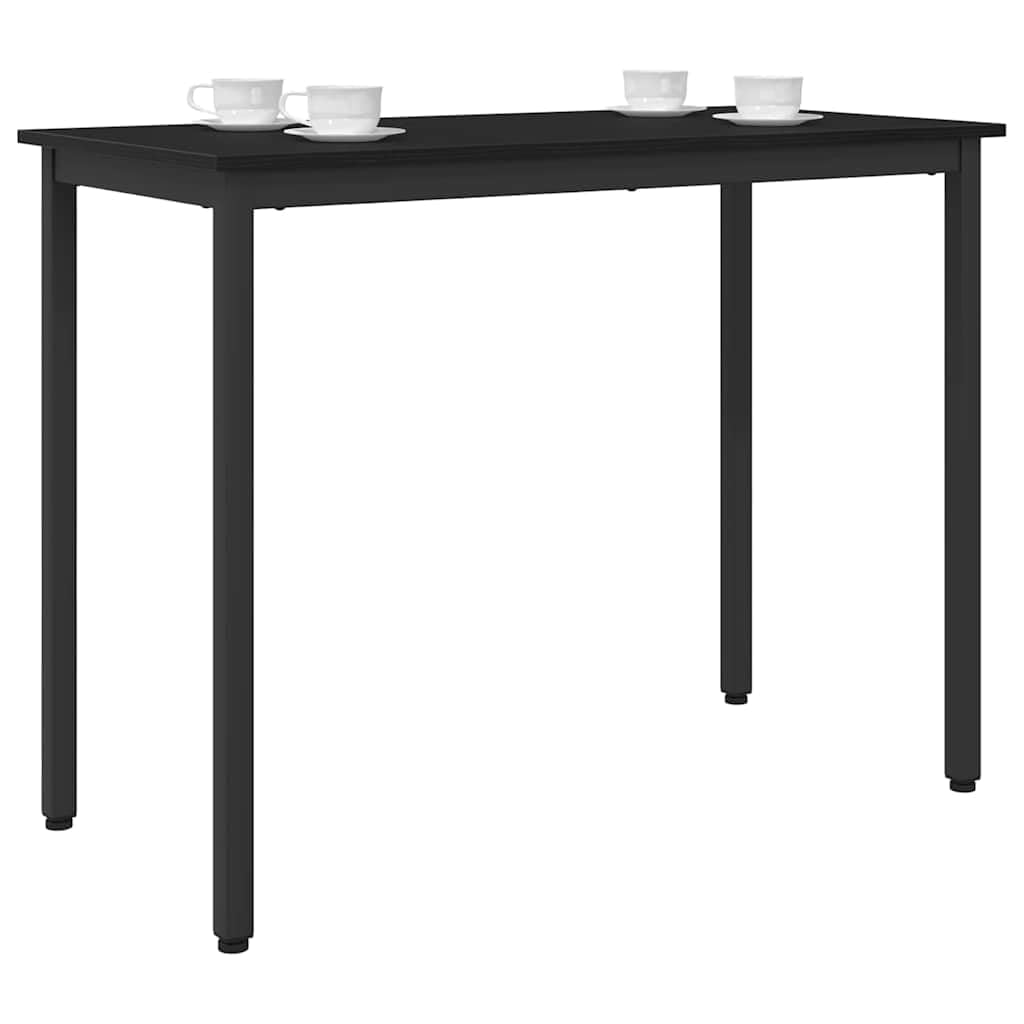 Bureau polyvalent noir aspect chêne 100x50 cm avec cadre en acier réglable