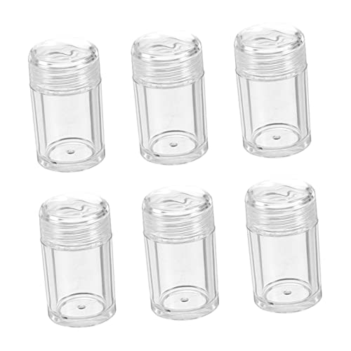 Didiseaon 6 Envases De Polvo Rellenables 10ml Botellas De Viaje Para Cosméticos Tapón y