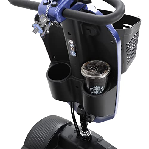 Metro Mobility - New 4 Wheel Outdoor Mobility Scooter - Adult Scooter 300Lbs Foldable - Battery - 12V12Ah*2Pcs, Max Range 16 Miles (Blue) #TOP6