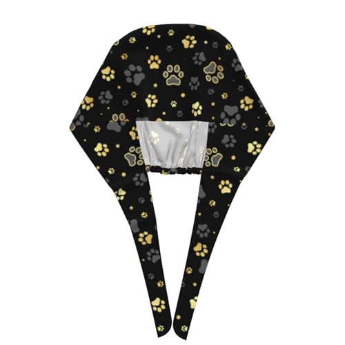 Image of Adjustable Working Cap Breathable Unisex Women Men Elastic Bandage Tie Back Hats Scrub Nursing Doctor Surgeon Cap