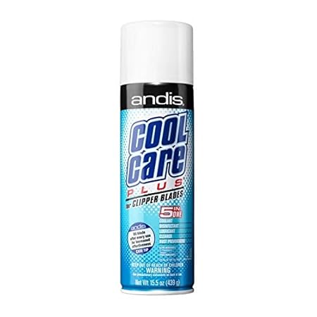 Andis 5 In-1 Cool Care Plus Spray for Clipper Blades Maintenance (439 gm), White (12750)