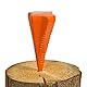 EBERTH Spaltkeil, Holzspalter aus Stahl Größe 7 x 7 x 17 cm, Spaltgranate zum einfachen, sicheren Holz Spalten, Profi-Werkzeug, Drehspaltkeil, Holzspalter Manuell, Spaltkeil für Holz, Holzspaltkeil