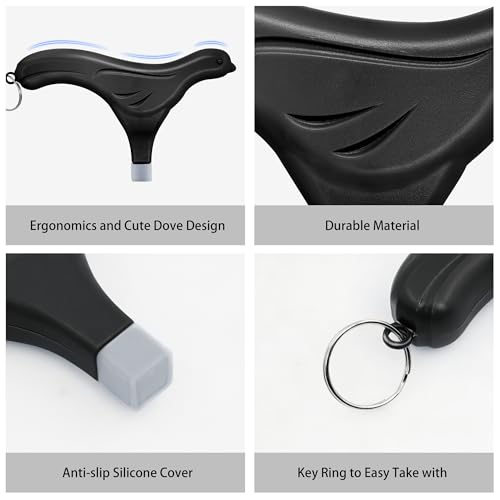 Image of Buckle Release Tool - Compatible with Baby Car Seat, Stroller, Vehicle Buckle & Other Push Button Device - Easy Buckle Release Aid for Arthritis, Long Nails & Elderly (Black) | Easy release aid for vehicle buckles, arthritis, long nails and elderly users.