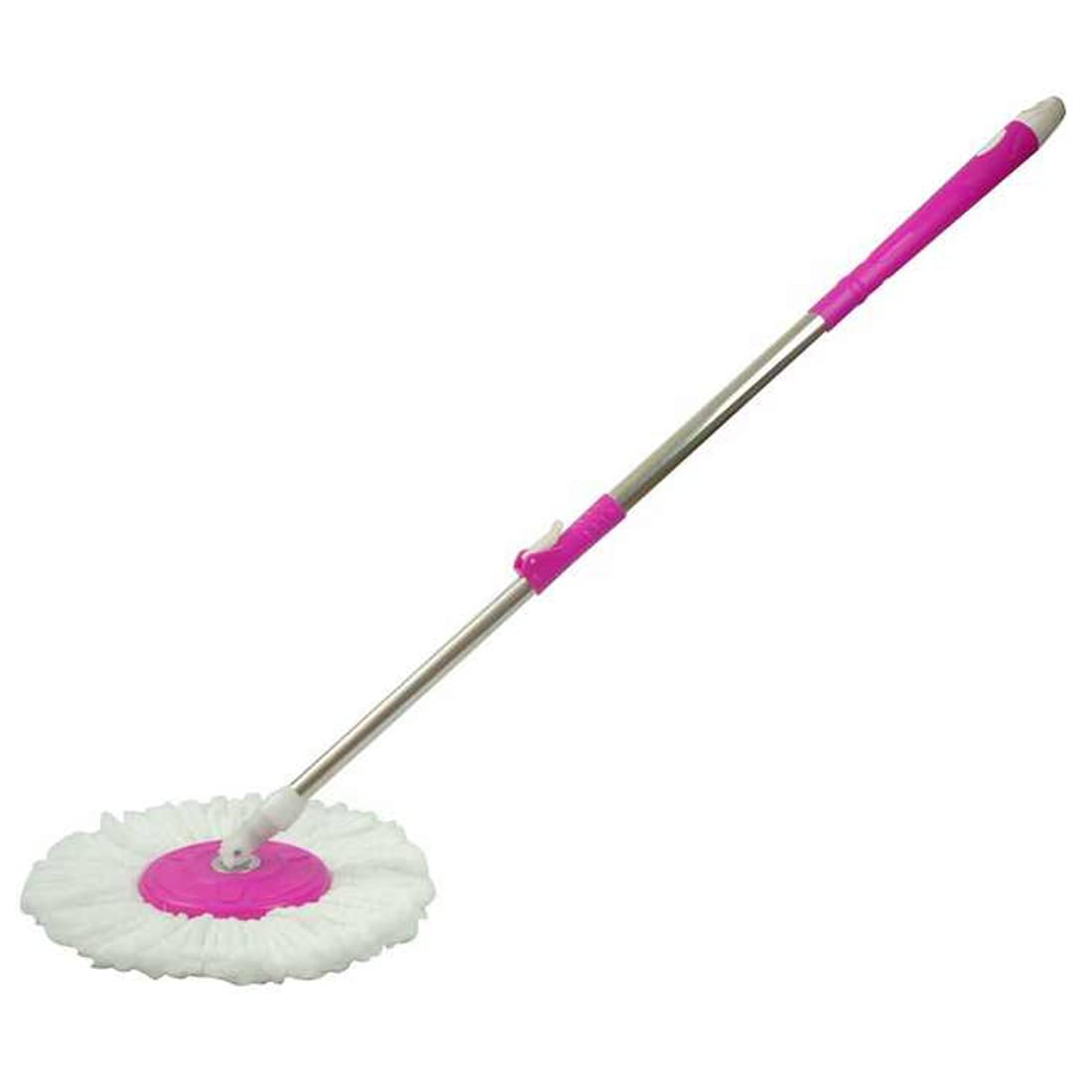 Arovemic Standard Pink Mop Rod Stick - Stainless Steel Pole Spin Mop Extendable Handle-360 Degree Rotating Floor Cleaning Mop Stick Rod- Easy to Fit or Use for all Buckets Mop (( 3 Months Warranty on Rod ))75