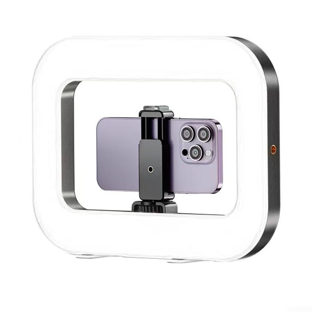 Luce ad anello portatile con batteria ricaricabile da 6600 mAh regolabile Bicolor LED Luce di riempimento Fotografia-Illuminazione per Smartphone Video