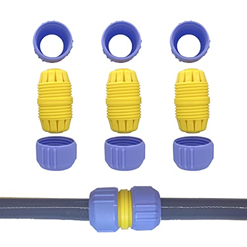 (5 8  and 3 4 ) Easy Garden Hose Repair Kit Hose Connector Hose Fitting Water Repair End Hose Mender Barbed Hose Extender Pipe Adapter 3 Sets Fit for 5 8 inch or 3 4 inch Hose