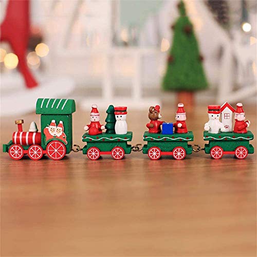 Decoración De Tren De Navidad Lindo Mini Tren de Madera Regalo para Niños Adornos Navideños para la Decoración del Hogar del Jardín de Infantes del Partido (#4)