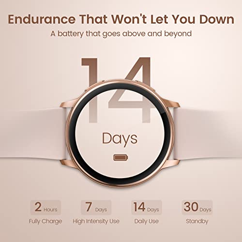 Smart Watches For Women (Answer/Make Call), 2023 Newest Amoled Bluetooth Smartwatch For Android Phones And Iphone, Waterproof Fitness Tracker With Text, Heart Rate, Blood Oxygen, Sleep Monitor, Pink #TOP6