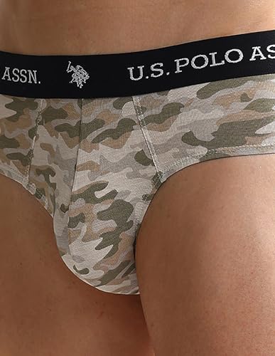 Image of U.S. Polo ASSN. Mens OEB09 Elasticized Waist Underwear Briefs - Pack of 2