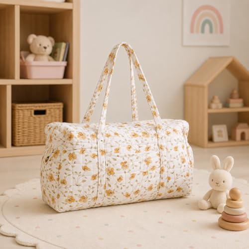 Image of MOM'S HOME New born Baby Organic cotton Travel Bag- Diaper Multipurpose Carry bags for Mothers | Pack -1 |