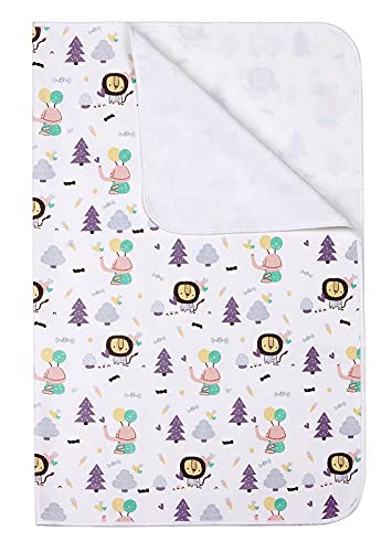 Image of YIVEKO Baby Waterproof Bed Pad Washable Mattress Pad Reusable Underpads Bed Wetting Incontinence Cover for Baby Toddler Children and Adults-Lion