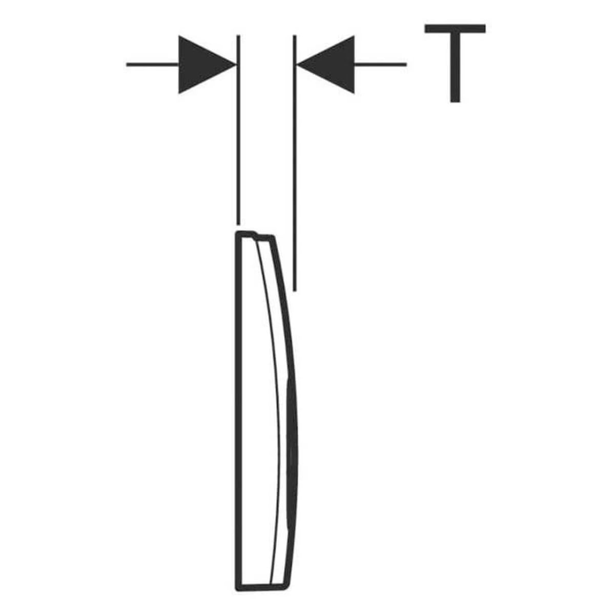 Plaque de fixation Geberit Delta25 pour rinçage à 2 quantités, 115.125.11.5, Couleur: blanc
