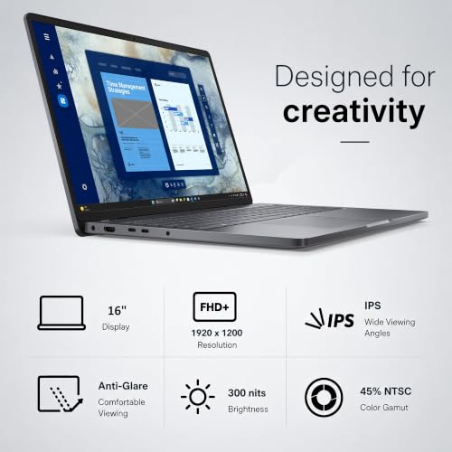 Image of Dell Pro 16 PC16250 (Next Gen Latitude 5550) Business Laptop, 16 inch FHD+, Anti-Glare, Intel Core 7 150U (> Ultra 7 165U), 64GB DDR5, 2TB SSD, Thunderbolt 4, Ethernet, Numeric KB, Fast Charge, Win 11 Pro