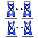 HobbyPark Aluminum Front & Rear Lower Suspension Arms for 1/10 Redcat Blackout XTE Upgrade Parts, fit XBE SC Pro, Replace BS213-007 / BLH-0002GM (4-Pack) (Navy Blue)