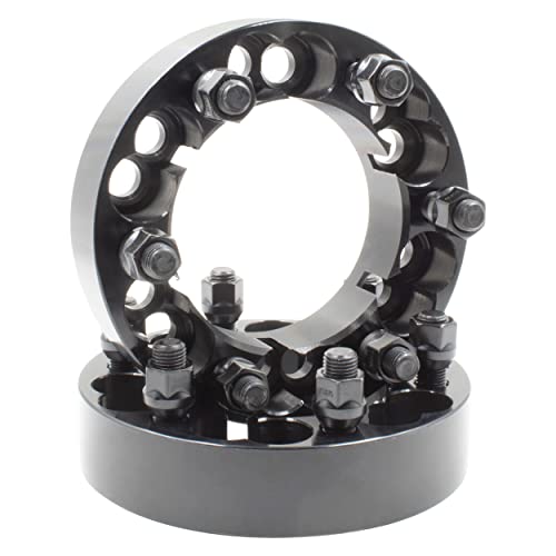 Wheel Accessories Parts 2 Pcs Multi Drill Wheel Spacer Adapts 6x5.50 & 6x135mm Vehicle to 6x135mm Wheel 1.50\" Thick M14 x 1.5 Lug Nut Stud 108mm Hub Fits Ford F-150 Wheels to Chevy and GMC 1500