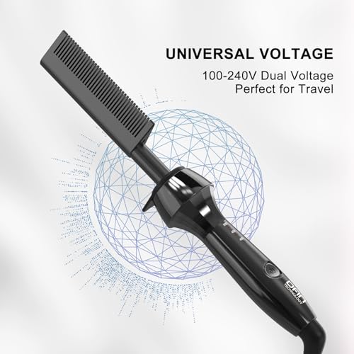 Peine eléctrico Dan para pelo negro, ajustable y dual voltaje miniatura 5