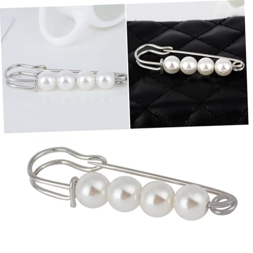 Broche perle pour écharpe et châle | Accessoire de mariage raffiné - 3