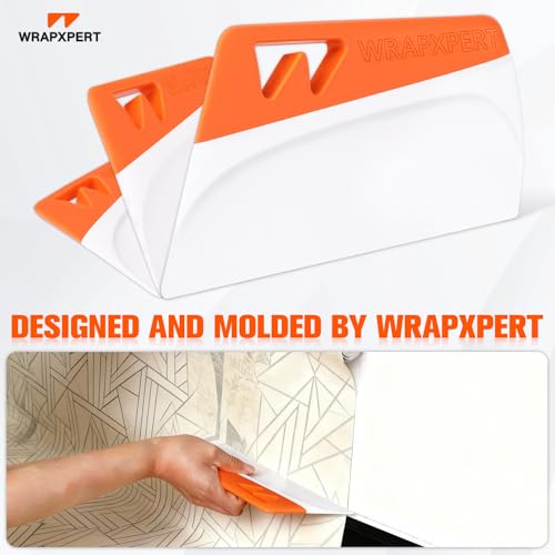 Image of WRAPXPERT Wallpaper Smoothing Tool, Wallpaper Squeegee for Peel and Stick, 7.87 Inch Smoothing Squeegee Smoother for Wall Paper Applying, Adhesive Contact Paper, Backsplash, Window Film Installation