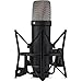 Rode NT1 5th Gen Large-Diaphragm Cardioid Condenser Microphone (Black) | XLR/USB Hybrid Mic for Studio Recording, Vocals, Podcasting & Voiceover (NT1GEN5B) + Podcast Arm Mic Stand + Cable Ties + More