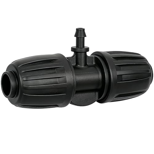 TTioDri 13 pack 1/2 Inch To 1/4 Inch Drip Irrigation Fittings 1/2 (1/2 ID x 0.65 OD) to 1/4 Drip Line Reducing Tee 1/2 x 1/4 3 Way Splitter Connectors for Garden Irrigation System