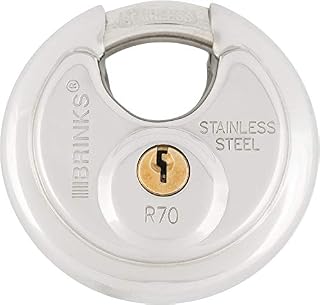 BRINKS 173-70301 70mm Shielded Discus Padlock (3-Pack)