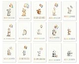 Edition Seidel Set 15 Glückwunschkarten zum Geburtstag mit Umschlag. Grusskarte Geburtstagskarte Karten Spruch Sprüche Happy Birthday Mann Frau Kinder (SW026)