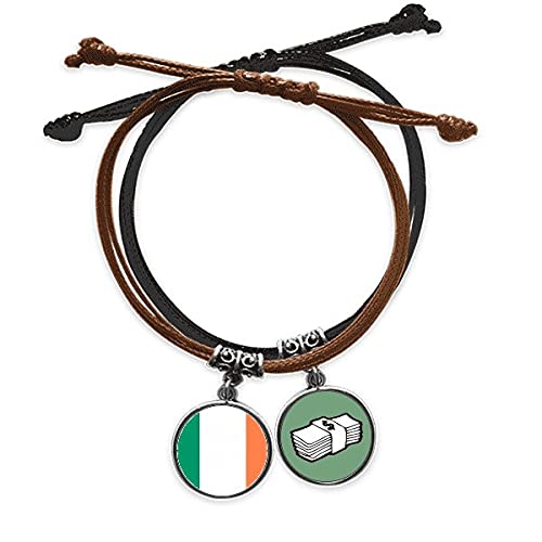 Pulsera de Irlanda de cuero para festivales y uso diario casual