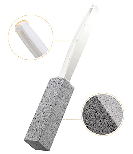 2 Pack Toilet Cleaner Hard Water Build Up Remover With Ergonomic Handle, Toilet Bowl Stain Ring Remover, Pumice Cleaning Stone With Handle For Kitchen/Bathroom/Pool/Household Cleaning #TOP2