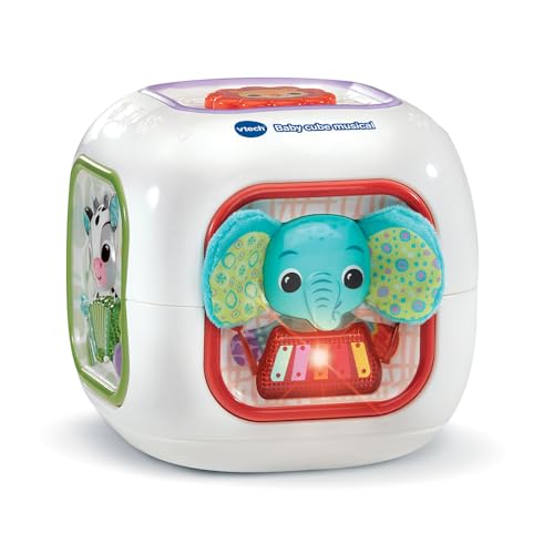 VTech - Baby Musical Cube, Interactive and Musical Activity Cube, Musical Animals, Instruments, Classical Music and Rhymes, Fine Motor Skills Game, Baby Gift from 6 Months