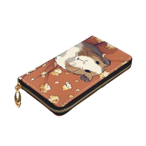 Smiling Women Wallets Leather Zip Around Clutch Purses Waterproof Credit Card Holder With Phone Holder Ladies Travel Coin Purse3
