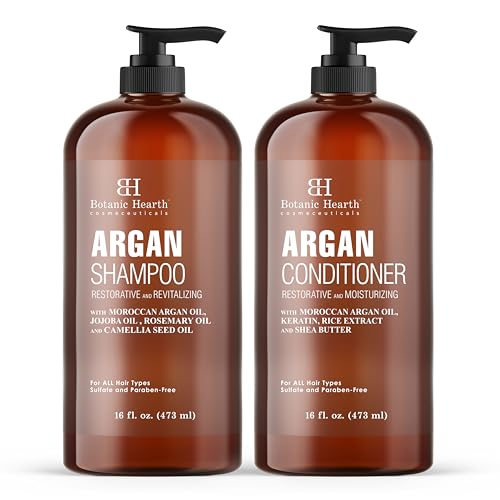 Botanic Hearth Argan Oil Shampoo And Conditioner Set | 16 Fl Oz E...