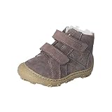 RICOSTA Jungen Lauflernschuhe Davis,Kinder Boots,WMS:Weit,Barfuß-Schuh,Lauflernschuhe mit Klettverschluss,Lammwolle,Quinoa (280),26 EU