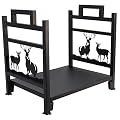 INNO STAGE Firewood Log Rack, Iron Wood Lumber Storage Holder for Fireplace, Heavy Duty Log Storage Bin for Firepit Stove Accessories Indoor - Perfect Construction - No Any Screw to Install