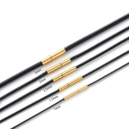Cordon de collier ciré tressé de qualité supérieure et fermoir acier durable - 2