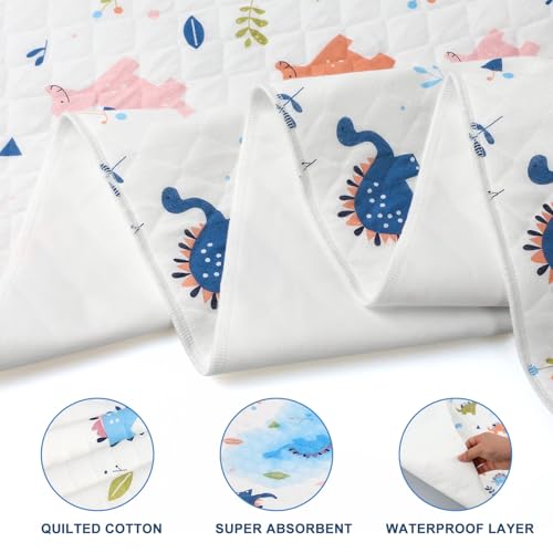 Image of MooMoo Baby Waterproof Potty Training Pad Nighttime Reusable Underpad Mattress Sheet Protector Mat Leakproof Pee Pad for Kids Bedwetting