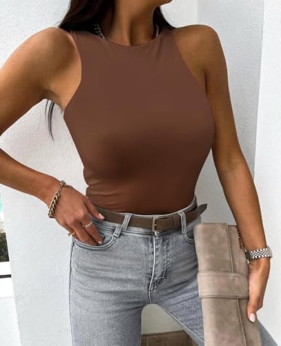 Image of EUYZOU Women Shapewear Tummy Control Tank Tops Seamless Compression Tops Body Shaper Camisole